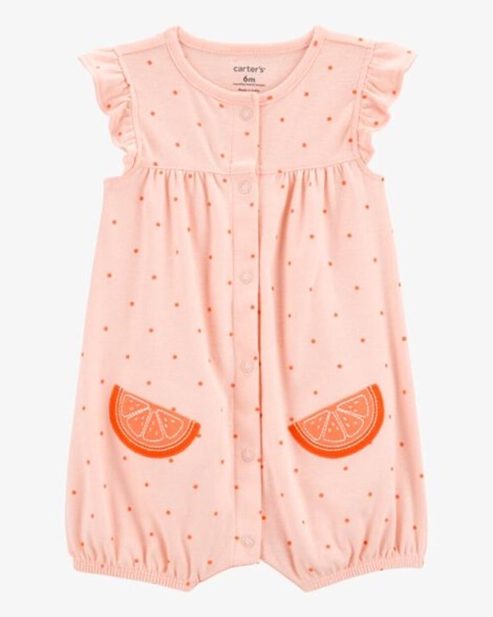 NEW! Carter’s NB Baby Girl Romper Orange